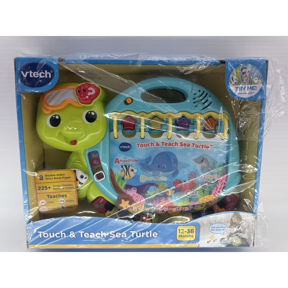 VTech Touch &amp; Teach Sea Turtle Learning Book 12-36 Months Red Apparel